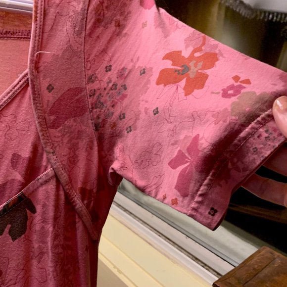 Sandwich Dress, Midi, Size Small, Soft pink Floral, Strech Jersey. So flattering - Picture 3 of 12